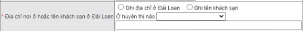 Thông tin địa chỉ lưu trú tại Việt Nam