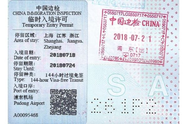 Điều kiện được cấp visa quá cảnh Trung Quốc