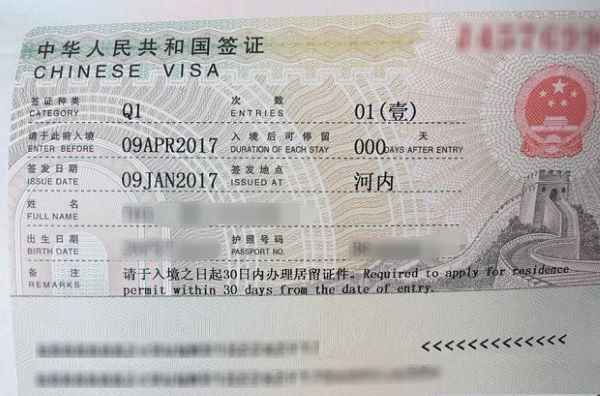 Visa thăm thân Trung Quốc là gì?