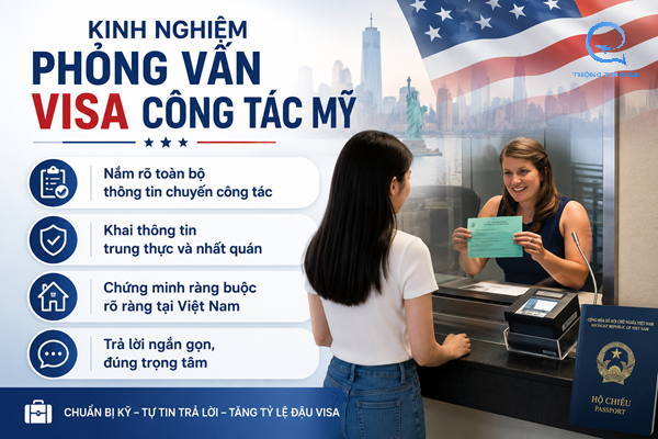 Kinh nghiệm phỏng vấn visa công tác Mỹ