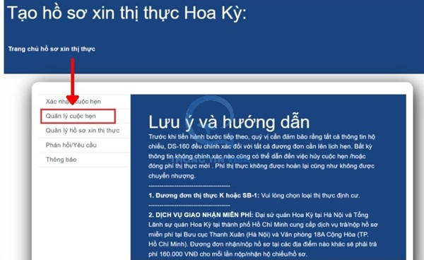 Cách hủy/đổi lịch hẹn phỏng vấn visa Mỹ