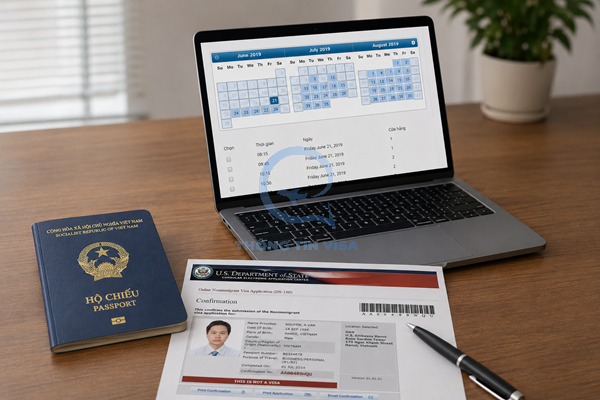 Hồ sơ cần chuẩn bị khi đặt lịch hẹn phỏng vấn visa Mỹ