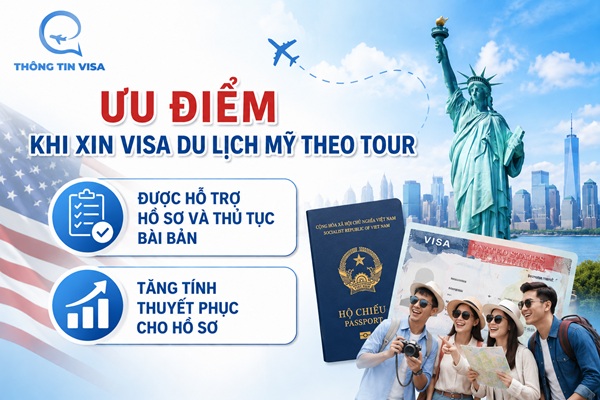 Ưu điểm khi xin visa du lịch Mỹ theo tour