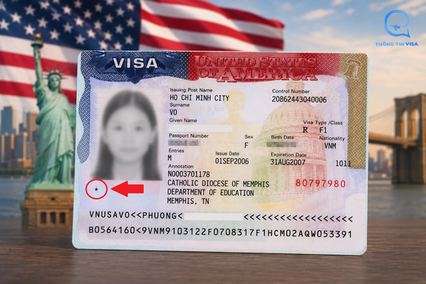 Dấu sao trên visa Mỹ là gì?