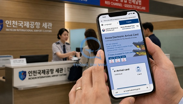 Lưu ý về tờ khai báo nhập cảnh Hàn Quốc