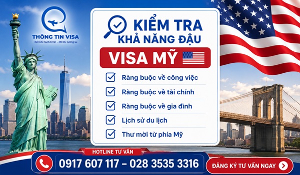 Các yếu tố để kiểm tra khả năng đậu visa Mỹ