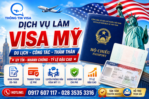 Dịch vụ làm visa Mỹ trọn gói cho người Việt