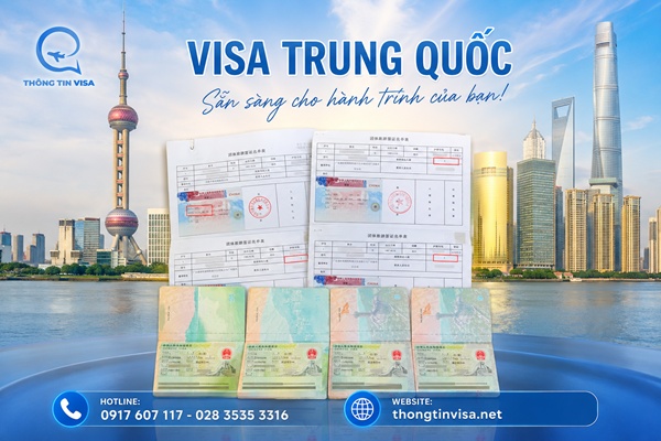 So sánh visa dán và visa đoàn Trung Quốc