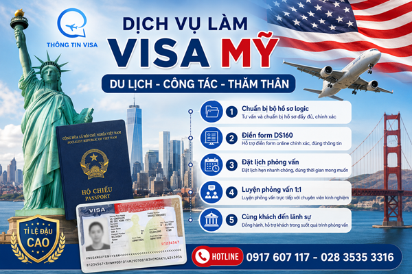 Dịch vụ hỗ trợ xin visa thăm con du học Mỹ B1/B2