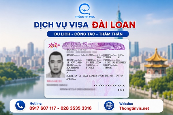 Dịch vụ visa Đài Loan trọn gói tại TPHCM, Hà Nội