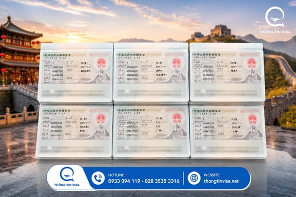 Chi phí visa Trung Quốc