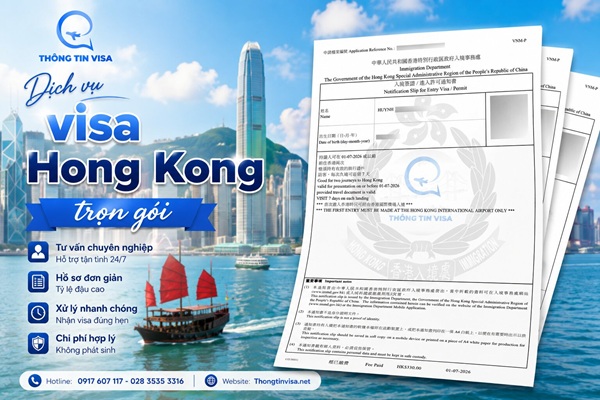 Dịch vụ làm visa du lịch Hong Kong trọn gói